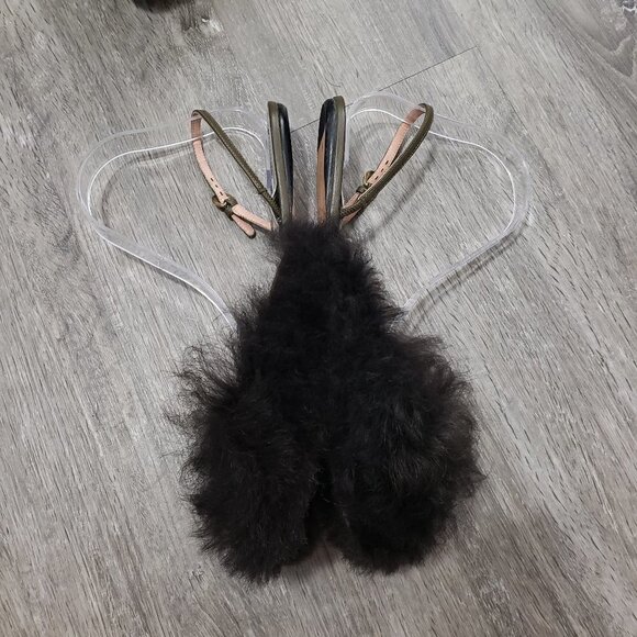 Rochas Toscana Fur Sling Back Flats 38 Pointy Toe - Picture 3 of 9